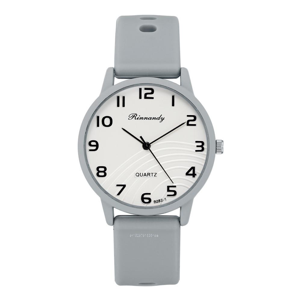 Fashion Lady Hot Sales Watches Leisure Grey Digital Simple Women Quartz Watch Sports Silicone Strap Ladies Clock Wristwatches