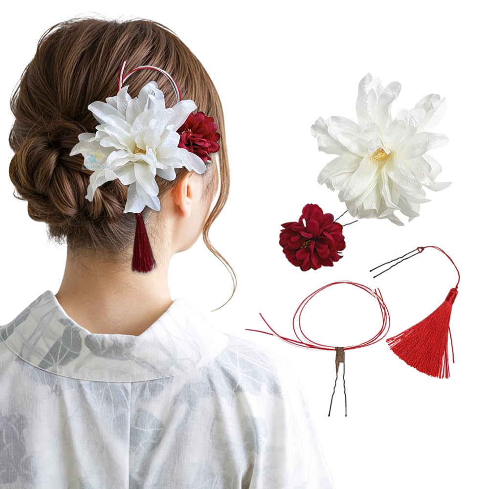 

Украшения для волос для японских искусственных декоративных сушеных золотистых голов свадебное фото выпускной лето японская одежда красный и розовый и фиолетовый белый