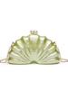 Women's Stylish One-Shoulder Crossbody Bag: Irregular Shell Acrylic Clutch for Weddings & Banquets