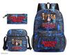 Stranger Things Star Printing Teen Student School Bag Three-Piece Men'S And Women'S Backpack