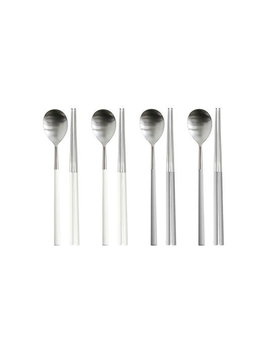 casamia eden 4-person cutlery set Gray + White