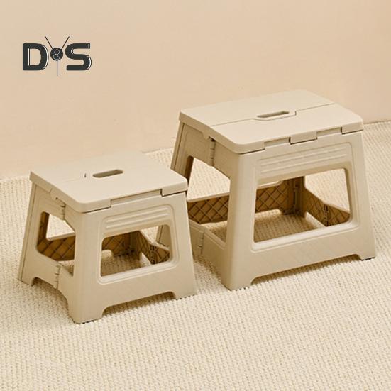 Skládací lavička Multifunkční podnožka pro batolata Seniory Přenosná plastová stolička s rukojetí Venkovní rybářská stolička