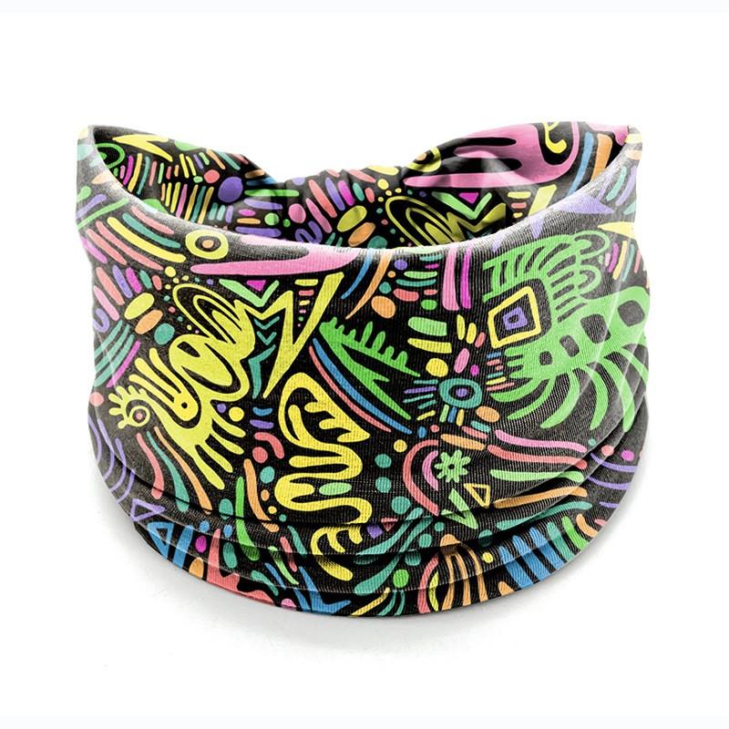 Солнцезащитный Шарф, Хлопково-льняной Шарф, Шарф с Бахромой, Винтажным Принтом, Геометрическим Узором one size белый