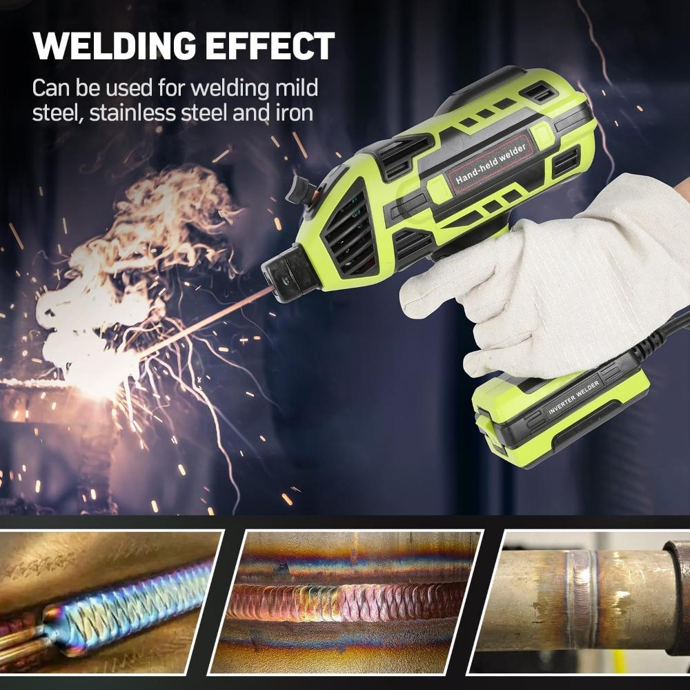 Handheld Welding Machine 110V Portable Welding Machine with IGBT Inverter 6 Variable Current Adjustment 20-120Amp ARC Welder Gun