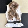 Used 100% Cotton Imported Large Stole Shawl UV/Brown