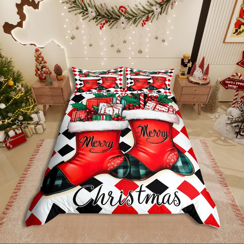 Comforter Homewish Merry Christmas Festival Xmas For Kids Bedding Sethappy New Year Decor