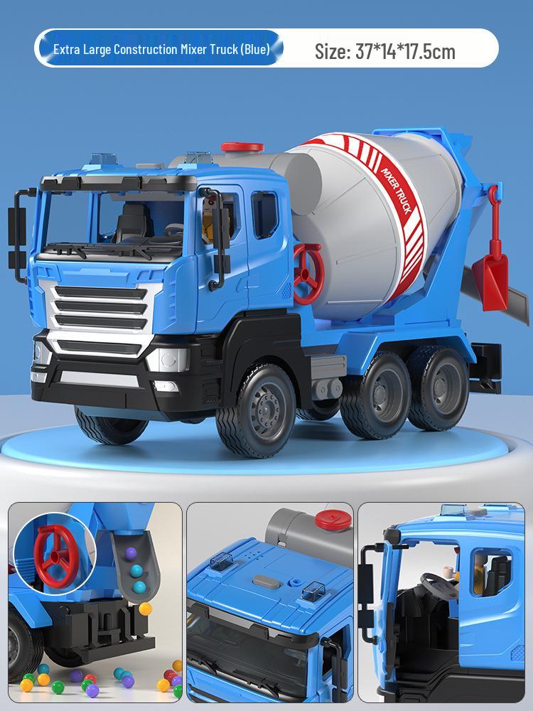 

Детский игрушечный грузовик-бетономешалка со звуком и светом