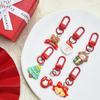 Cartoon Christmas Keychain Pendant Cute  Christmas Tree Snowman Key Rings Kawaii Backpack Decoration Accessories Gifts