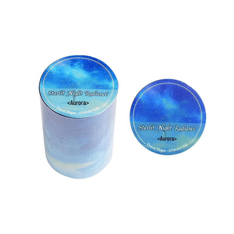 Yi Niao Starry Night PET Tape: Sky Theme Scenery for Journals (6 Styles)