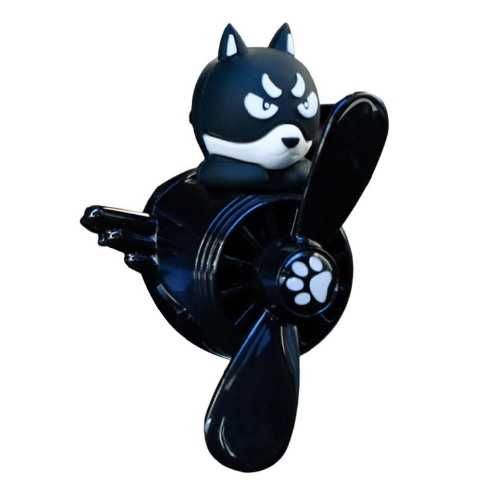 Pink Interior Car Vent Decoration Cat Duck Dog Ornament Air Vent Fan Helicopter Vehicle Blower Car Propeller Refill