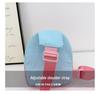 Dopamine Travel Kids' Color Block Mini Crossbody Bag: Versatile Japanese-Korean Style Student Schoolbag