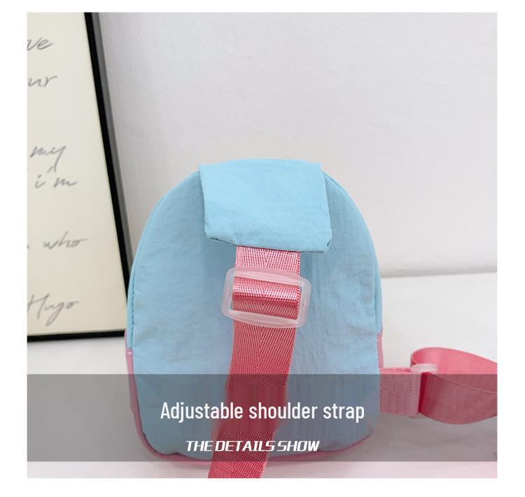 Dopamine Travel Kids' Color Block Mini Crossbody Bag: Versatile Japanese-Korean Style Student Schoolbag