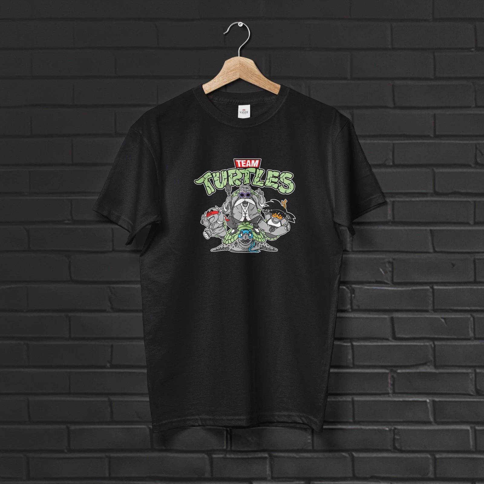 DBZ Turtles Tee Master Roshi TMNT Crossover Unisex Heavyweight Anime T-Shirt XL