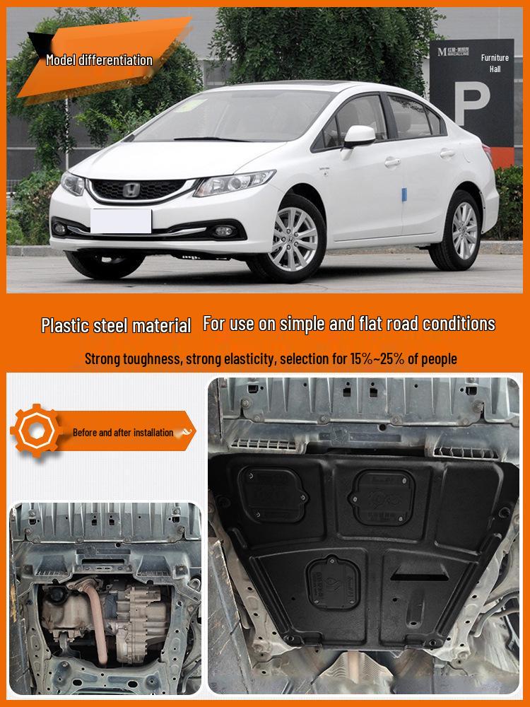 Fits 2012-2023 Honda Civic: Engine Under Shield  Chassis Protection Plate for 10th  11th Gen Models Honda Civic