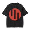 Summer Invincible Animation Mark Washed Vintage Tshirt Loose Fit Unisexs And Unisexs Trendy Printed Couple Short Sleeve Shirt