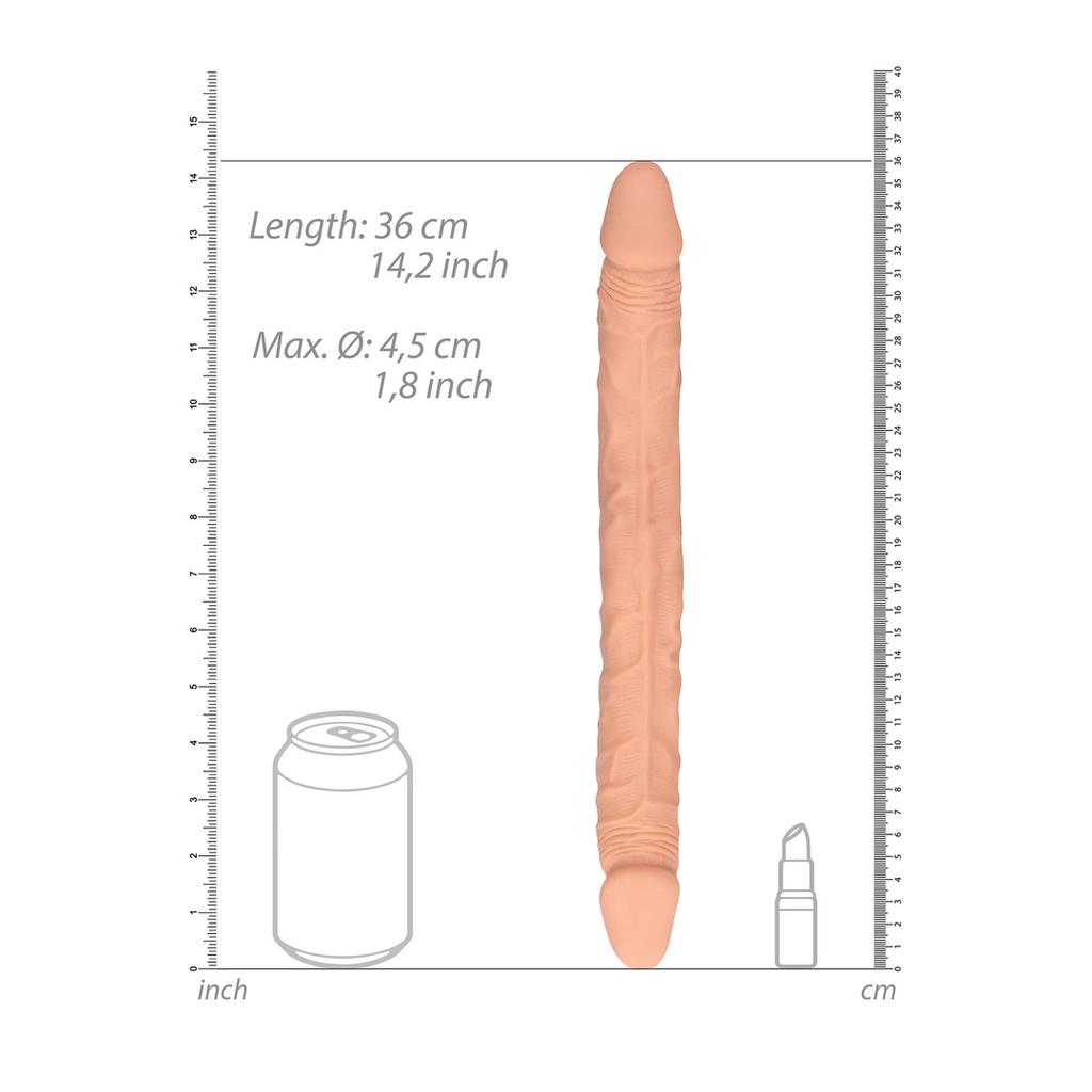 RealRock - Double curved dildo - extra long 36cm