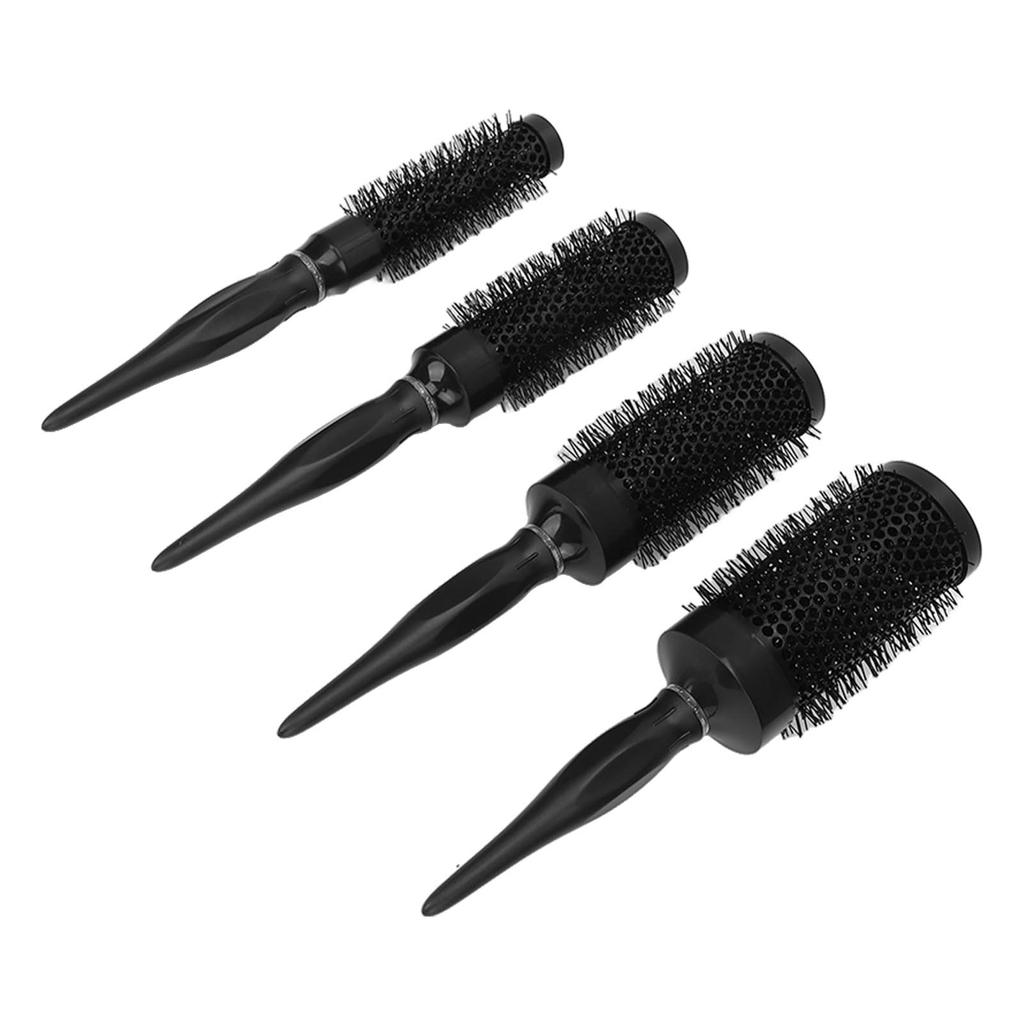 Round Brush Set Alloy Hair Styling Black Curling Round Hair Brush for Blow Drying Student
