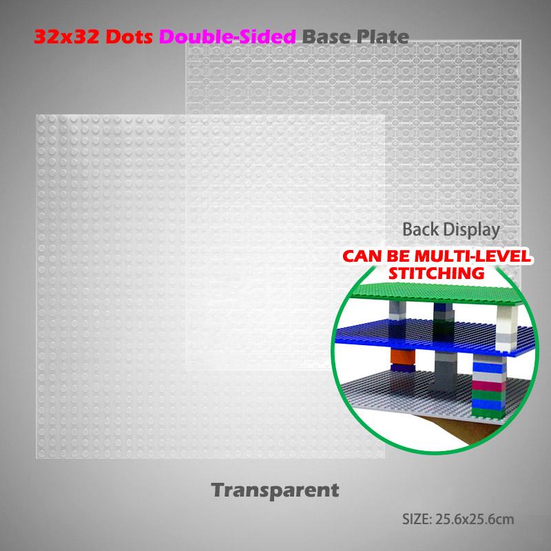 Płytka bazowa 32x32 punkty dwustronna na klocki 16x16 City Classic Płytki blokowe DIY Plastikowy mały blok Część do montażu Zabawka