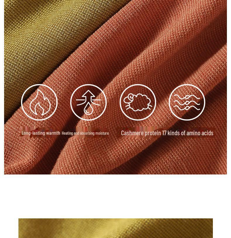 Dames Sømløst Termoundertøysett i Kasjmir: Slim-Fit, Lettvektig, Kroppsformende for Høst og Vinter