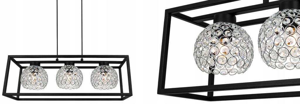 HANGING LAMP ELEGANT CAGE CRYSTAL BALL