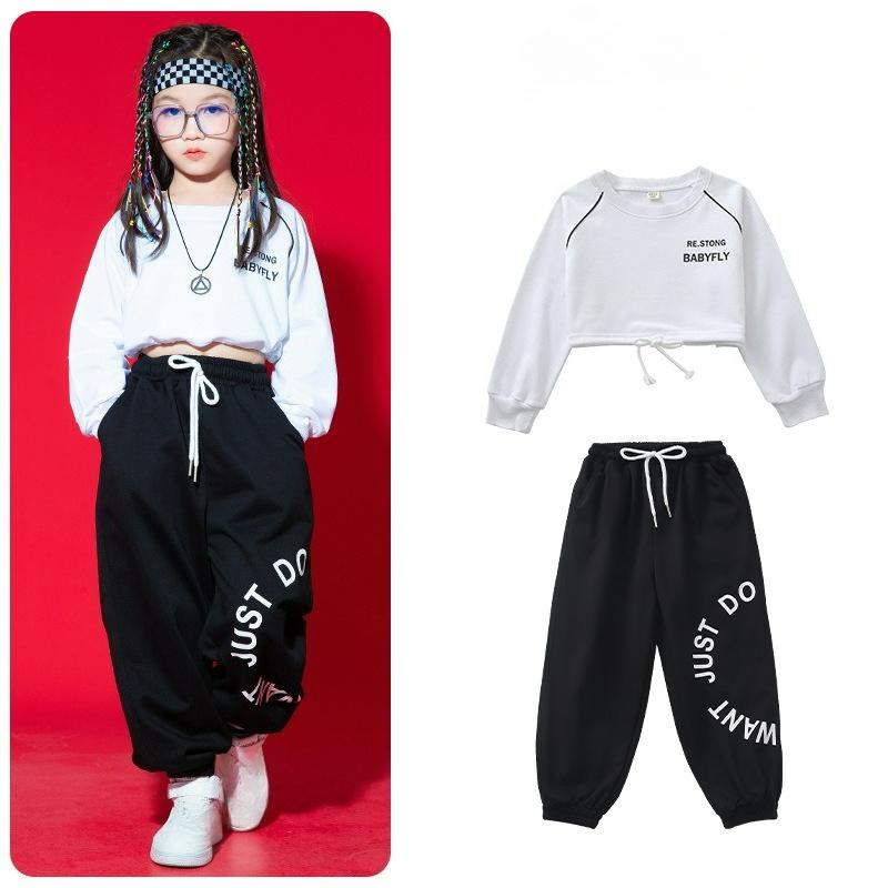

Girls Jazz Dance Costumes, Autumn Children s Hip-hop Dance Umbilical Suits, Girls Fried Street Trendy Clothes, Girls Hip-hop Costumes 110