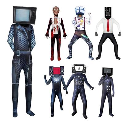 Halloween Cosplay Party Bodysuits with Headwear Cartoon Game Outfit