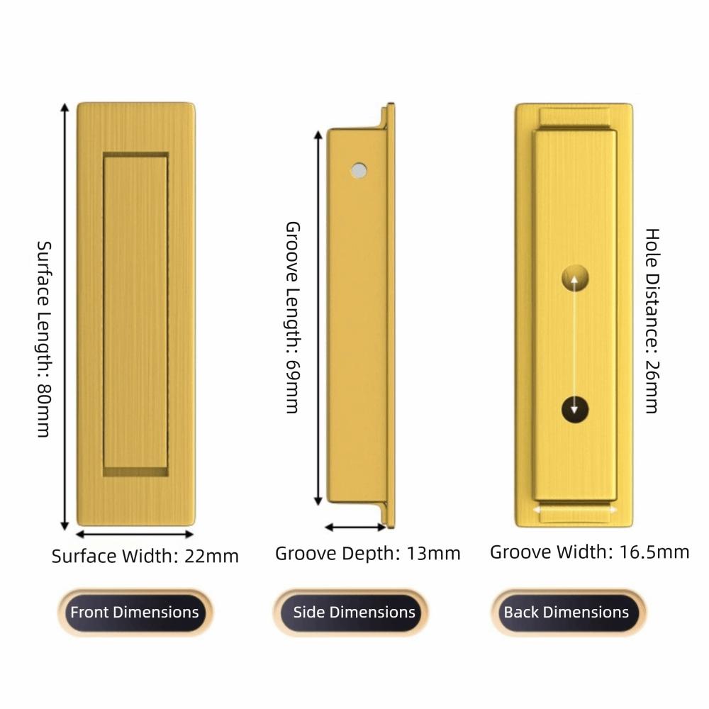 

Hardware Stainless Steel Cabinet Door Handle Hidden Invisible Cabinet Pulls Durable Embedded Concealed Handles Tatami Drawer
