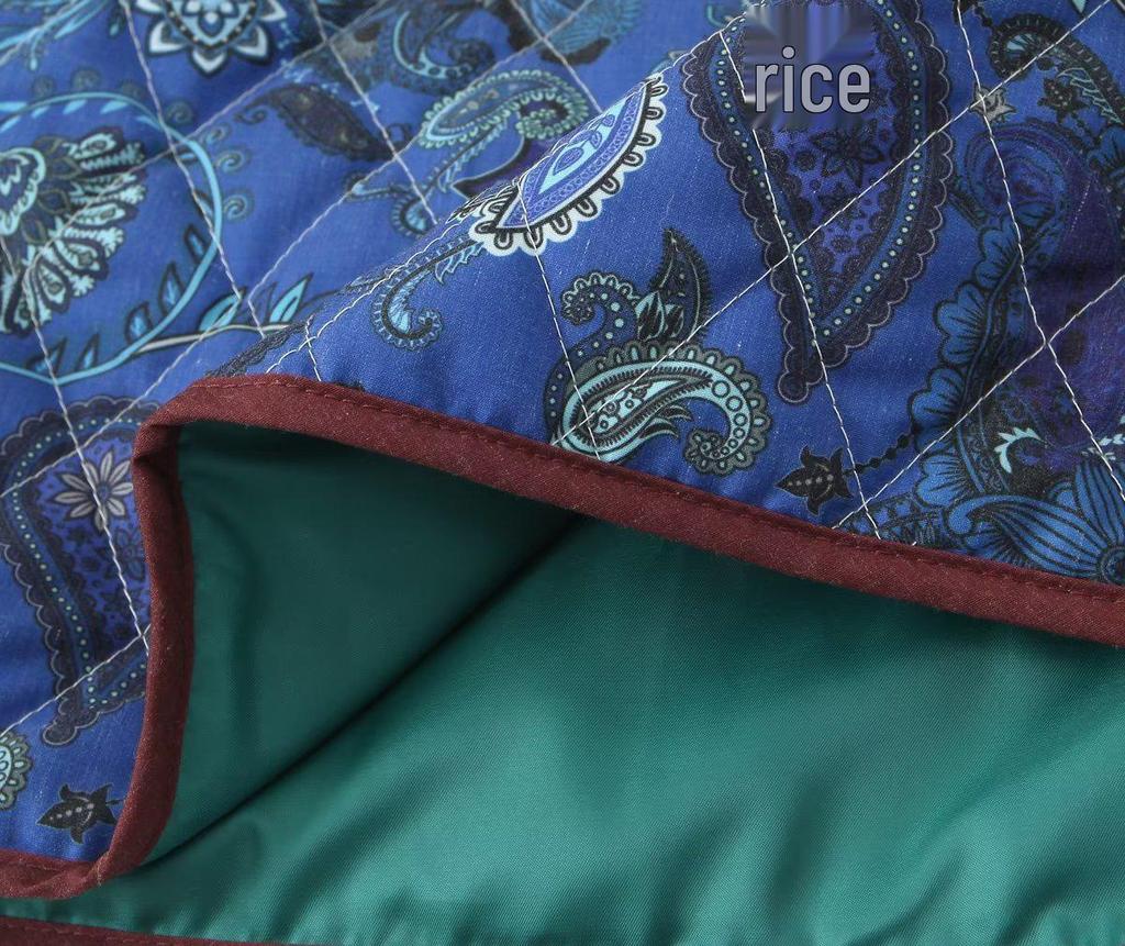 Vintage Print Women's Cotton Jacket 2025 - New Autumn/Winter Casual Loose Coat