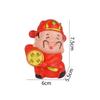 Longevity God Grandma Birthday Cake Topper with Plum Blossom Fan