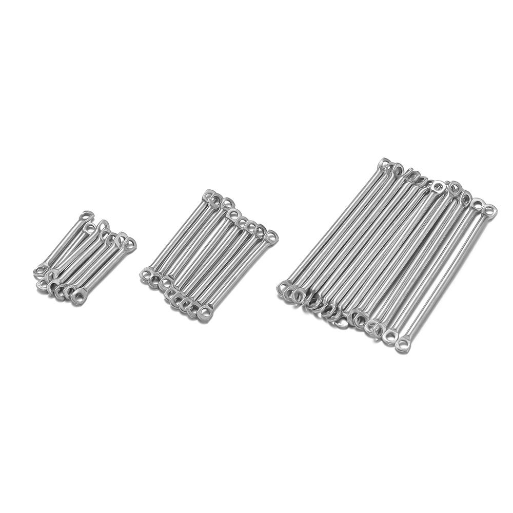 

20pcs Stainless Steel 1.2mm Wire Long Bar Stick Connector Link PVD Gold Color DIY Drop Earring Jewelry Making Necklace Findings 15mm