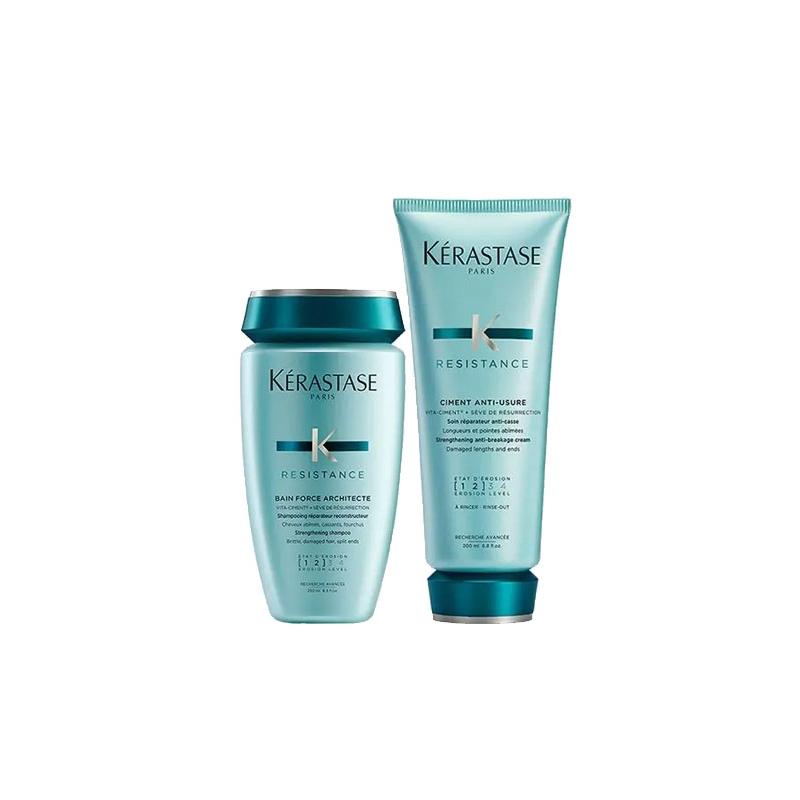 Kerastase Strengthening and repairing shampoo set, cleansing and strengthening hair, shampoo + hair conditioner 250ml+200ml
