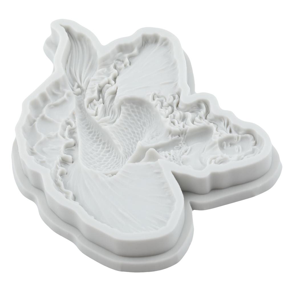 Mermaid Silicone Molds Mermaid Fondant Mold Cake Decorating Tools Cupcake Topper Candy Chocolate Gumpaste Mold