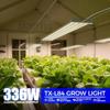 4FT Indoor Plant Grow Lights 336W 4 x 84W LED Panels Full Spectrum High PPFD Mechanical Timer Linkable Hanging Light for Indoor
