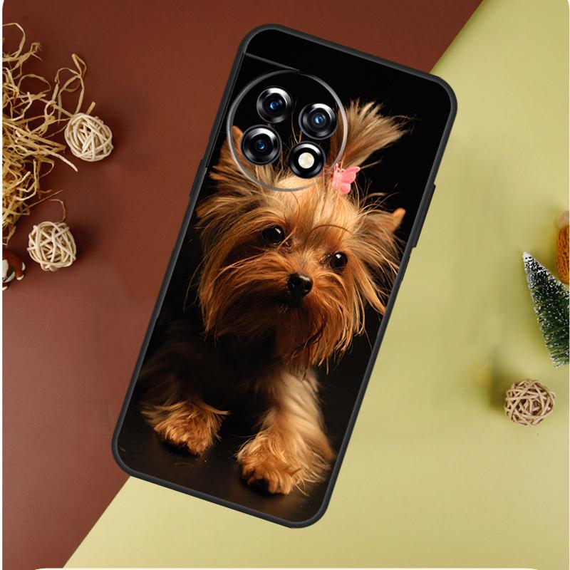 Yorkshire Terriër Hond Voor OnePlus 13 13R 12 12R 11 9 10 Pro 8T 9RT 10T 10R Nord 4 CE 2 3 Lite N20 N30 Telefoonhoesje