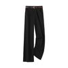 Women's Wool Blend Lyocell Straight-Leg Trousers