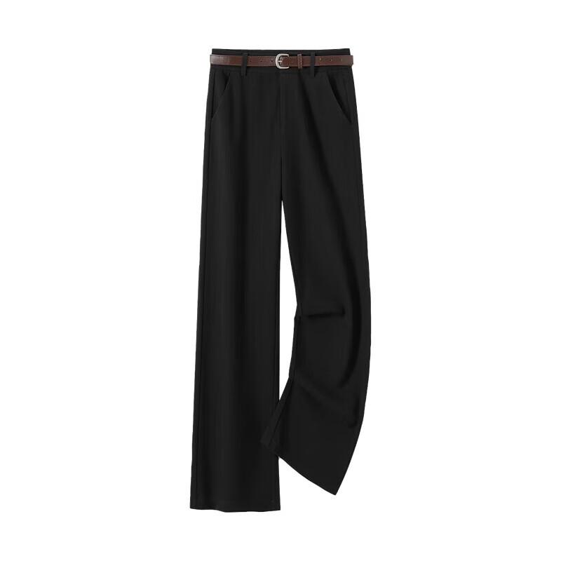 Women's Wool Blend Lyocell Straight-Leg Trousers
