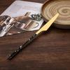 5Pcs Imitation Wooden Handle Dinnerware Cutlery Set Stainless Steel Tableware Western Knife Fork Spoons Silverware Flatware