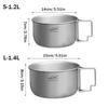 Titanium Alloy Camping Pot Backpacking Cooking Noodles Bowl Compact Collapsible Soup Pot  Camping