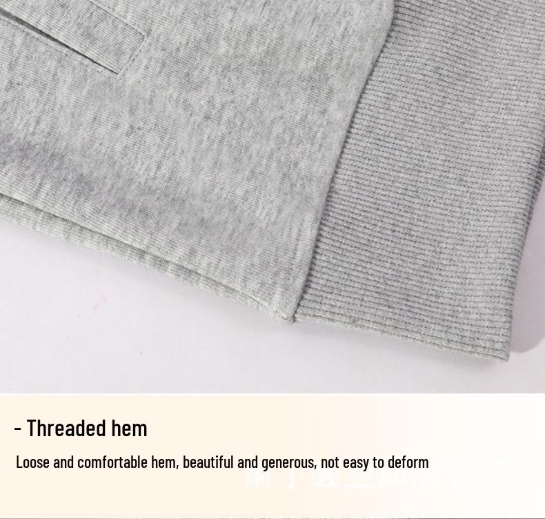 Men's Warm Hua Cotton Stand Collar Hoodie Jacket, 320g, Thickened, Versatile Casual Zip-Up - Perfect for Spring and Autumn