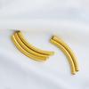 Matte Gold-Plated 45mm Large Hole Bent Tube for DIY Handmade Accessories