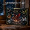 Surprise Toys for Kids Santa Claus' Flying Dragon Journey Advent Calendar, 24 Day Countdown Box, Creative Gifts Friends 2D Flat Christmas Ornaments,