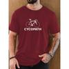 Men's CYCOPATH pattern summer casual crew neck short T-shirt