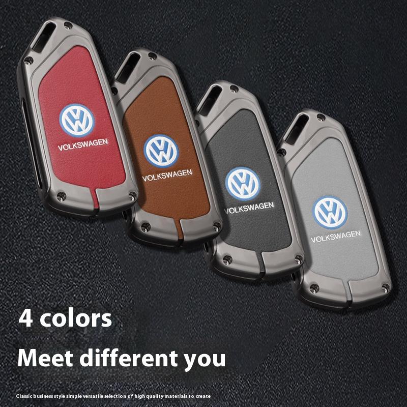 For Volkswagen VW GTD Magotan Golf 8 MK8 ID.3 ID.4 ID.6 Accessorie Car TPU Zinc Alloy Key Case Bag Car Key Chain Metal Key Shell