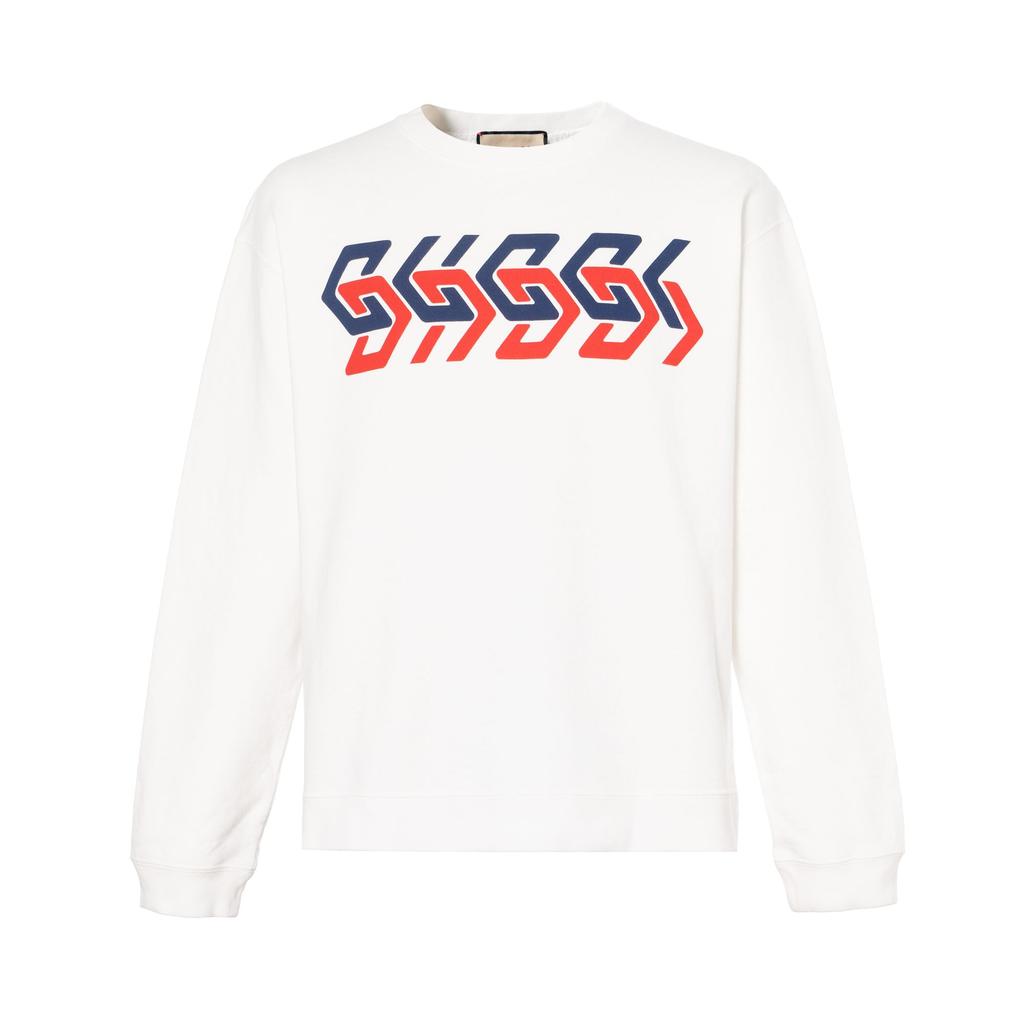 Gucci Sweatshirts Men's White Crew Neck Moderate Other 681217-XJDV3-9275