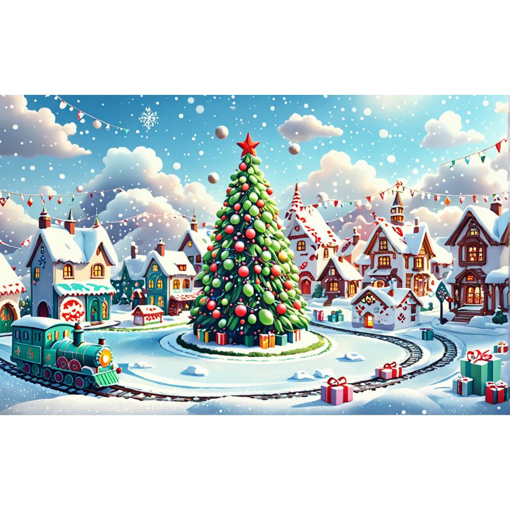 Christmas Decoration Arch Christmas Trees Gift Box Background Merry Christmas Banner Party Photo Backdrop Photography Background