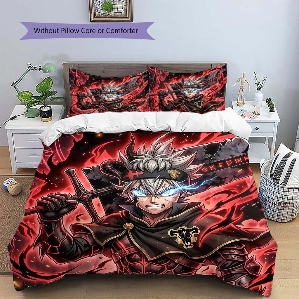 Zwarte klaverpatroon Beddengoed Dekbedset Woondecoratie Cadeau (1 dekbedovertrek + 2 kussenslopen (zonder vulling))