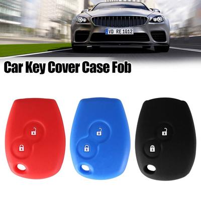 Silikon Araba Anahtar Kılıfı 2 Düğmeli Tam Koruma Anahtar Kılıfı Kapağı Renault/Kangoo/ Dacia/Scenic/Megane/Sandero/Captur/Twingo İçin