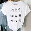ZX TEE Cute cartoon koala print ladies T-shirt Panda Girl Animal Clothes Panda Cartoon Stylish Tshirt Top Animal Lovers shirt gift
