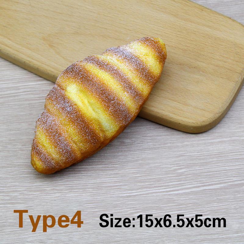 Simulation PU Bread Artificial Fake Bread Kitchen Food Prop Cabinet Decoration Cake Miniatures Party Model Display Accessories