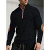 Men's Stand Collar 1/4 Zip Pullover | Casual Fit, Easy- Design Soft Cotton Blend, Breathable | Versatile For Daily, Commute & Leisure